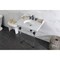 Kingston Brass 30 Carrara Marble Console Sink with Acrylic Legs, Marble WhiteMatte Black LMS30MA0 - alternate 3
